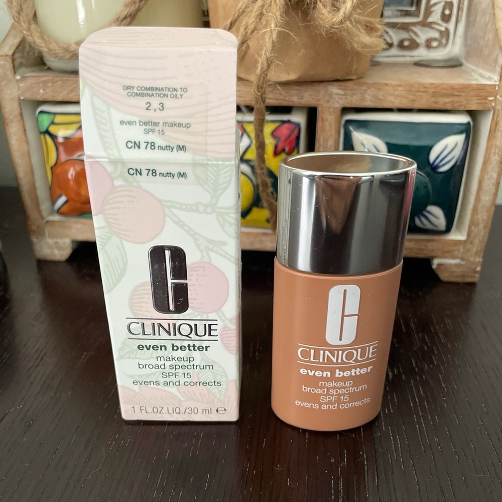 Clinique Even Better Makeup SPF 15 Evens &‎ Corrects - 78 Nutty M New
